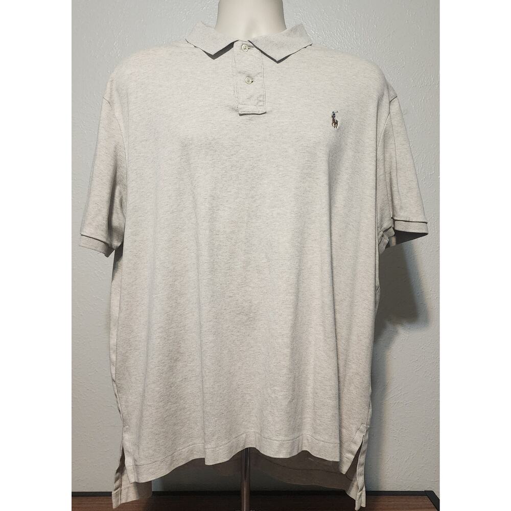 Ralph Lauren Polo Pima Soft Touch 2XL Tan Short Sleeve Shirt